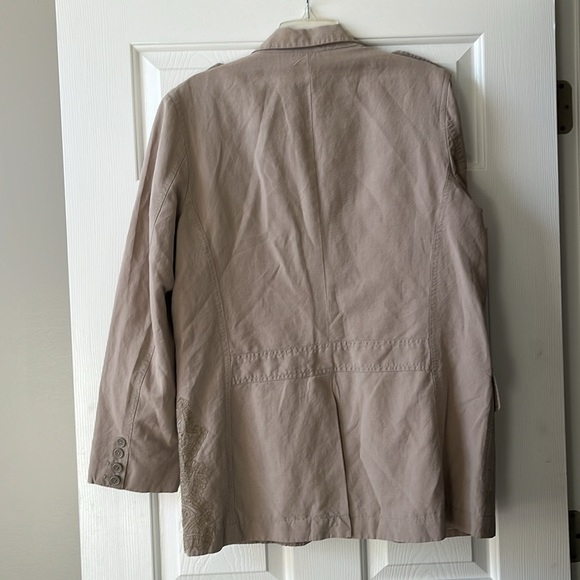 Marc Ecko Linen Blend Jacket with Embroidery - Picture 2 of 5